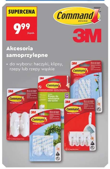 Akcesoria samoprzylepne Command 3m haczyki