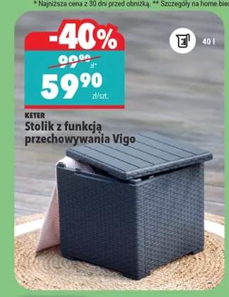 Stolik z funkcją przechowywania KETER Vigo 40l