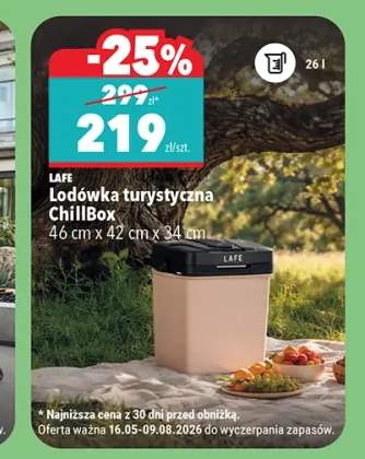 Lodówka turystyczna LAFE ChillBox 46cm x 42cm x 34cm 26l