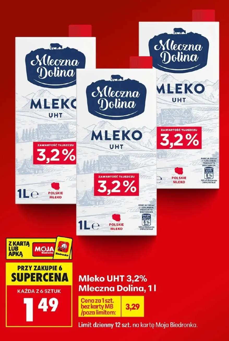 Mleko UHT 3,2% Mleczna Dolina