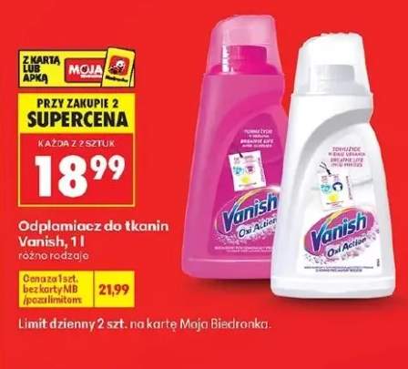 Odplamiacz do tkanin Vanish Oxi Action do bieli