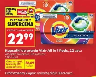 Kapsułki do prania Vizir All in 1 Pods Alpejska Świeżość