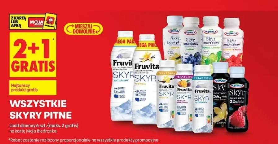 Skyr jogurt pitny typu islandzkiego naturalny Fruvita