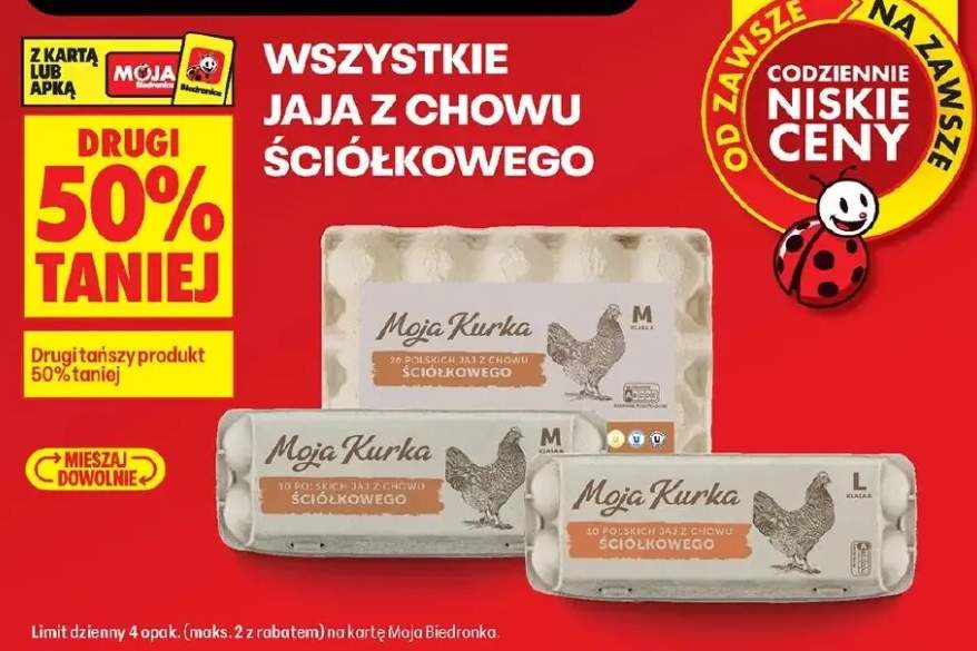 Jaja z chowu ściółkowego Moja Kurka rozmiar M