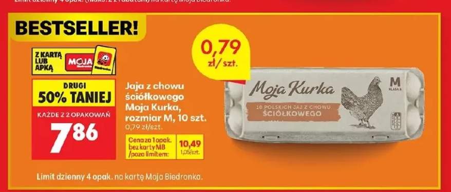 Jaja z chowu ściółkowego Moja Kurka rozmiar M