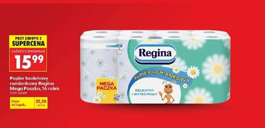 Papier toaletowy rumiankowy Regina Mega Paczka 16-pak