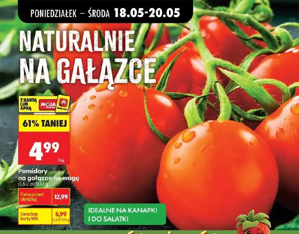 Pomidory na gałązce na wagę