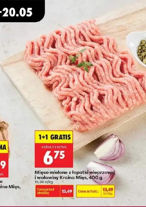 Mięso mielone z łopatki wieprzowej i wołowiny Kraina Mięs