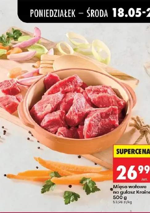 Mięso wołowe na gulasz Kraina Mięs