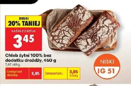 Chleb żytni 100% bez dodatku drożdży