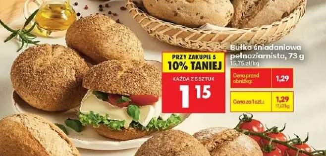 Bułka śniadaniowa pełnoziarnista