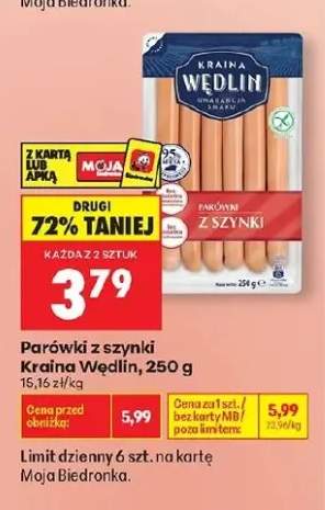 Parówki z szynki Kraina Wędlin