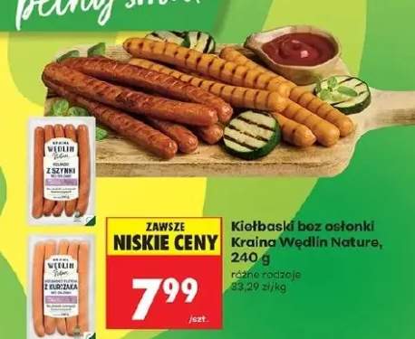 Kiełbaski bez osłonki Kraina Wędlin Nature