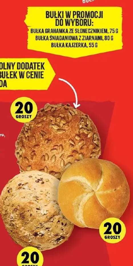 Bułka śniadaniowa z ziarnami