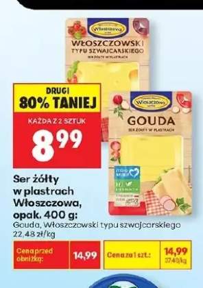 Ser żółty w plastrach Włoszczowa Gouda