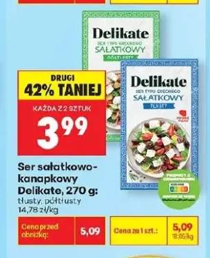 Ser sałatkowo-kanapkowy Delikate półtłusty