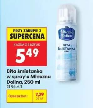 Bita śmietanka w spray'u Mleczna Dolina