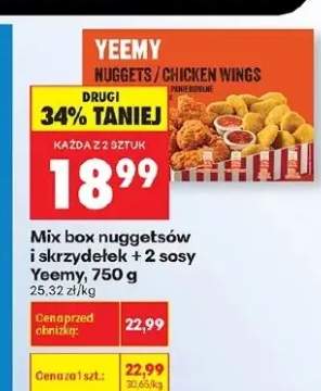 Mix box nuggetsów i skrzydełek + 2 sosy Yeemy
