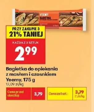 Bagietka do opiekania z masłem i czosnkiem Yeemy
