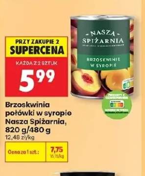 Brzoskwinia połówki w syropie Nasza Spiżarnia