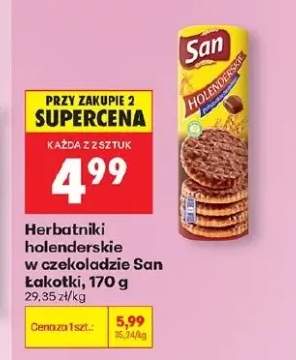 Herbatniki holenderskie w czekoladzie San Łakotki