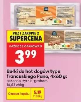 Bułki do hot dogów typu francuskiego Pano pszenno-żytnie
