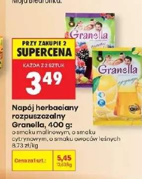 Napój herbaciany rozpuszczalny Granella o smaku malinowym