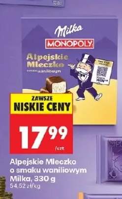 Alpejskie Mleczko o smaku waniliowym Milka