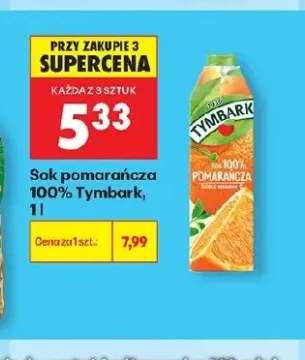Sok pomarańcza 100% Tymbark