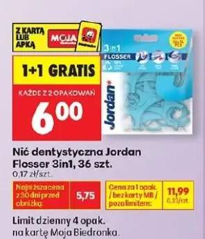 Nić dentystyczna Jordan Flosser 3in1