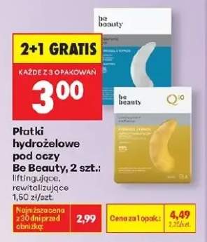 Płatki hydrożelowe pod oczy Be Beauty liftingujące