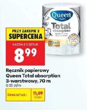 Ręcznik papierowy Queen Total absorption 3-warstwowy 70m