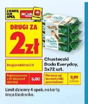 Chusteczki Dada Everyday 3-pak 72szt.