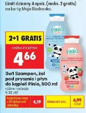 3w1 Szampon, żel pod prysznic i płyn do kąpieli Pinio Sensitive 500ml