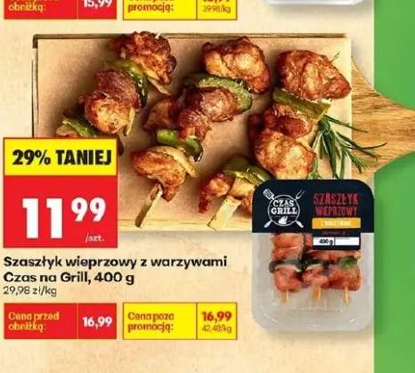 Szaszłyk wieprzowy z warzywami Czas na Grill