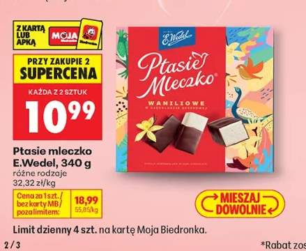 Ptasie Mleczko waniliowe E.Wedel