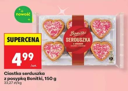 Ciastka serduszka z posypką Bonitki 150g
