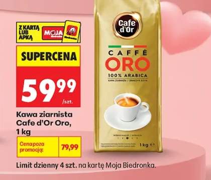 Kawa ziarnista Cafe d'Or Oro 100% Arabica