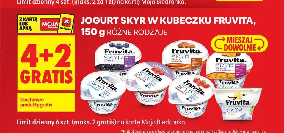Jogurt typu islandzkiego Skyr wanilia Fruvita