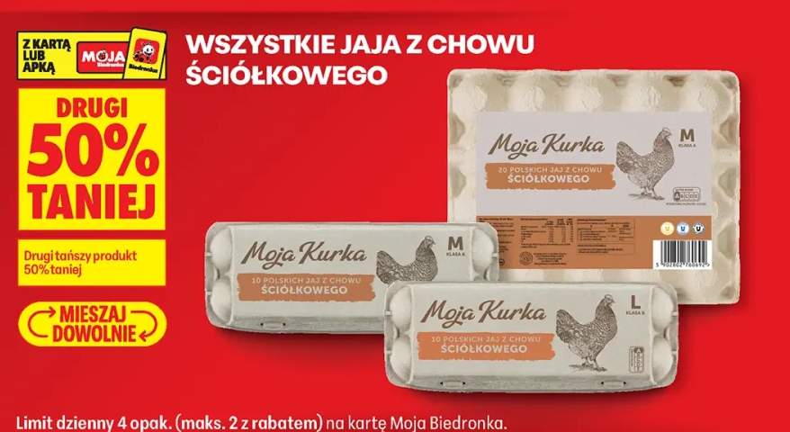 Jaja z chowu ściółkowego Moja Kurka M