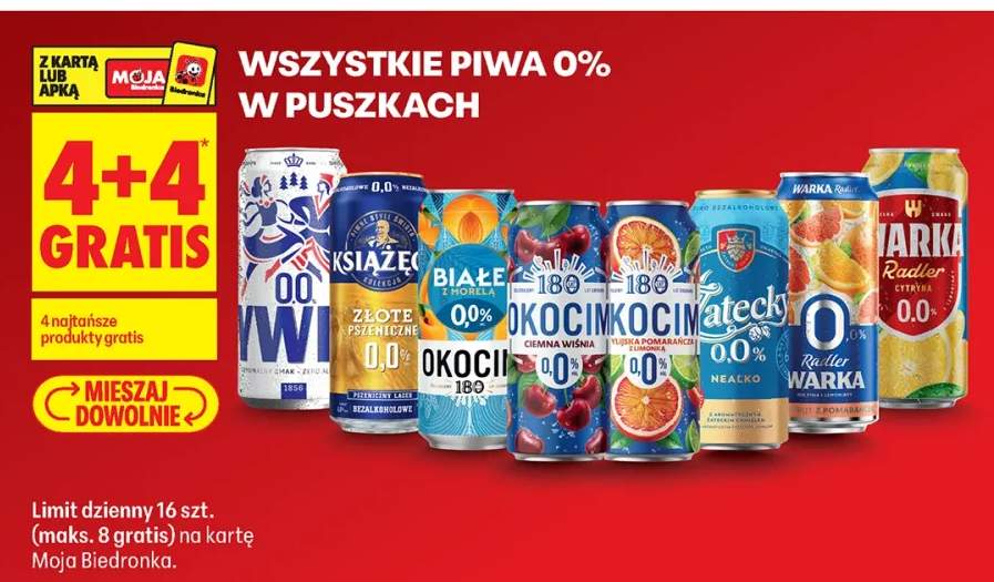Piwo bezalkoholowe Warka Radler 0.0% Grejpfrut z Pomarańczą