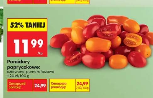 Pomidory papryczkowe pomarańczowe