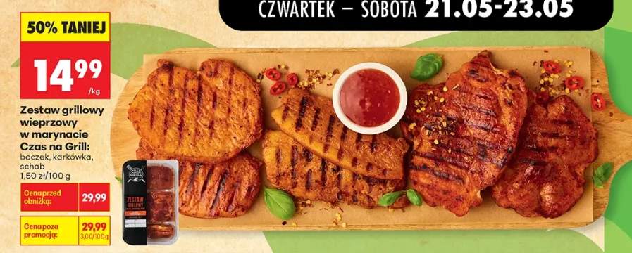 Zestaw grillowy wieprzowy w marynacie Czas na Grill: boczek, karkówka, schab