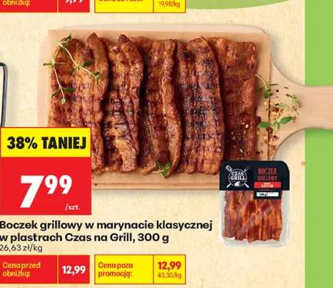 Boczek grillowy w marynacie klasycznej w plastrach Czas na Grill