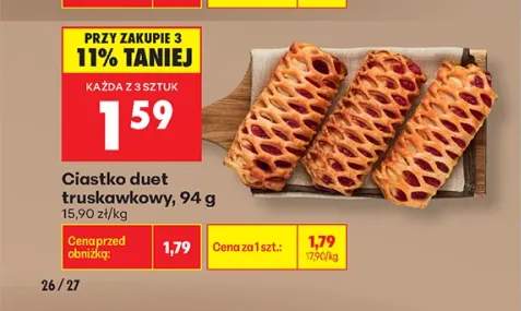 Ciastko duet truskawkowy