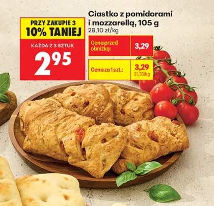 Ciastko z pomidorami i mozzarellą