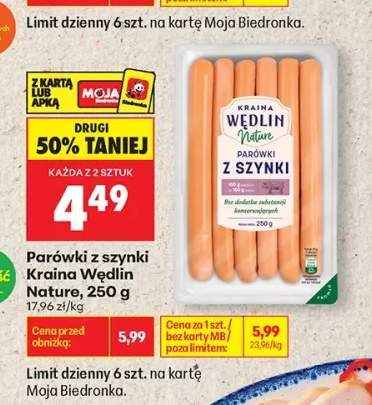 Parówki z szynki Kraina Wędlin Nature