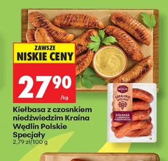 Kiełbasa z czosnkiem niedźwiedzim Kraina Wędlin Polskie Specjały