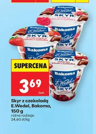 Skyr z czekoladą E.Wedel Bakoma wiśnia stracciatella