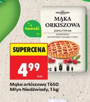Mąka orkiszowa jasna T650 Młyn Niedźwiady